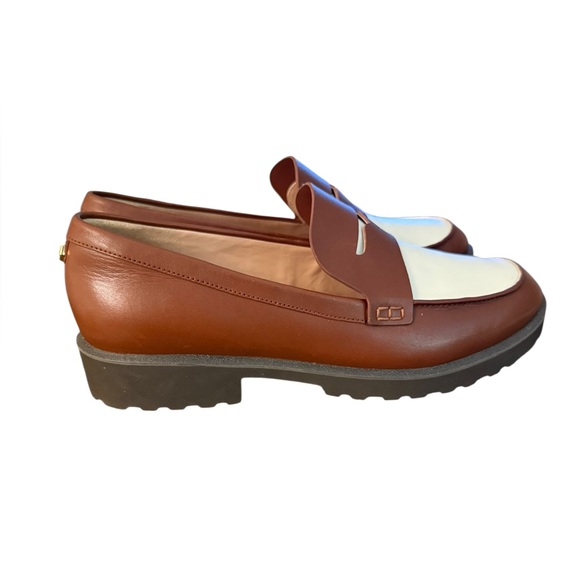 Cole Haan Gwendolyn Penny Dark Cuoio/Ivory Leather Loafers – Sz 9.5B - Picture 7 of 11